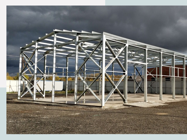 Двускатные ангары в Алексин от 659 руб. за квадрат