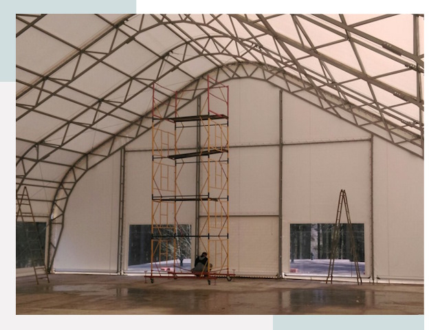 Шатровые ангары в Алексине