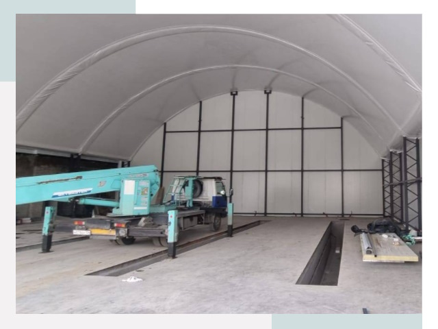 Внутреннее оснащение ангаров в Алексине