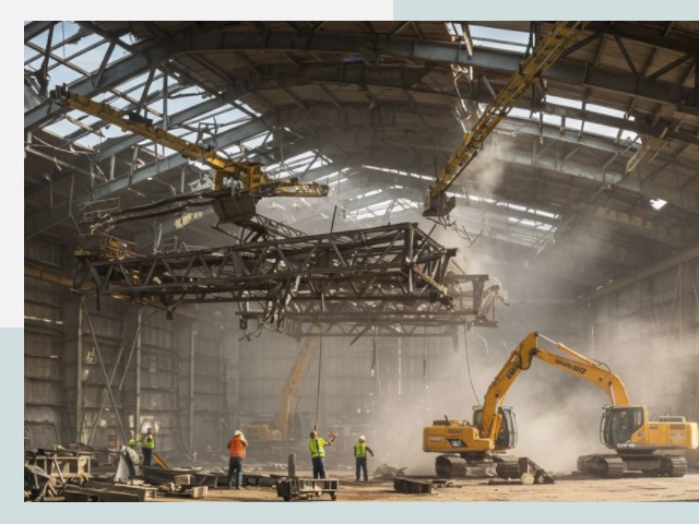 Демонтаж ангаров в Алексине от 659 руб. за м²