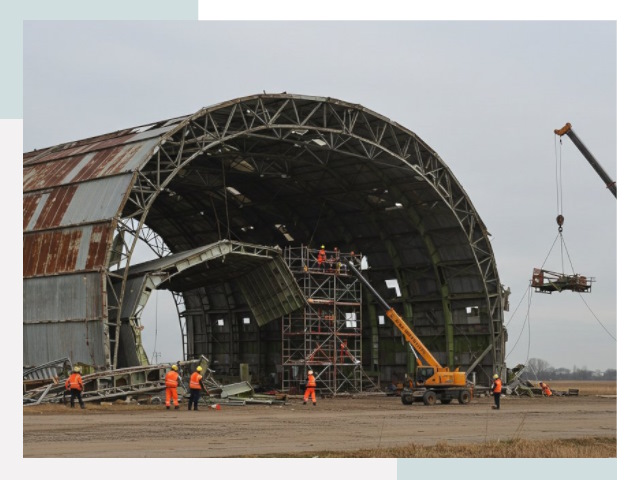 Демонтаж ангаров в Алексине